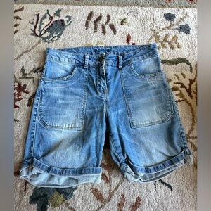 Jennyfer Size 28 Denim Shorts Mid Thigh Gently Used